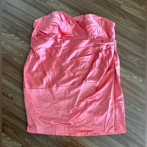 Davids Bridal Dress Plus Strapless Bridesmaid Prom - Picture 5 of 15